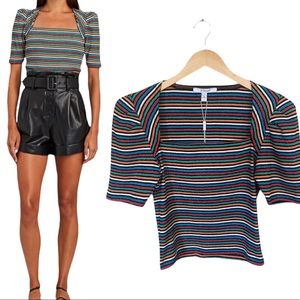 Derek Lam 10 Crosby Puff Sleeve Top